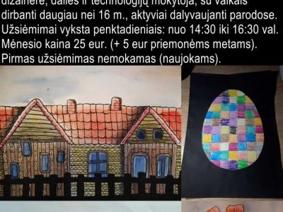 Vilniaus Perkūnkiemio dailės studija kviečia