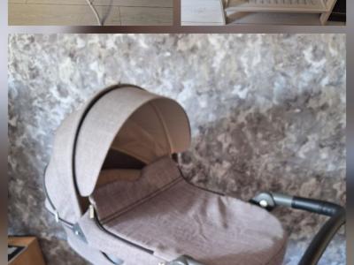 Vežimėlis Stokke+vystymo stalas+vonelė